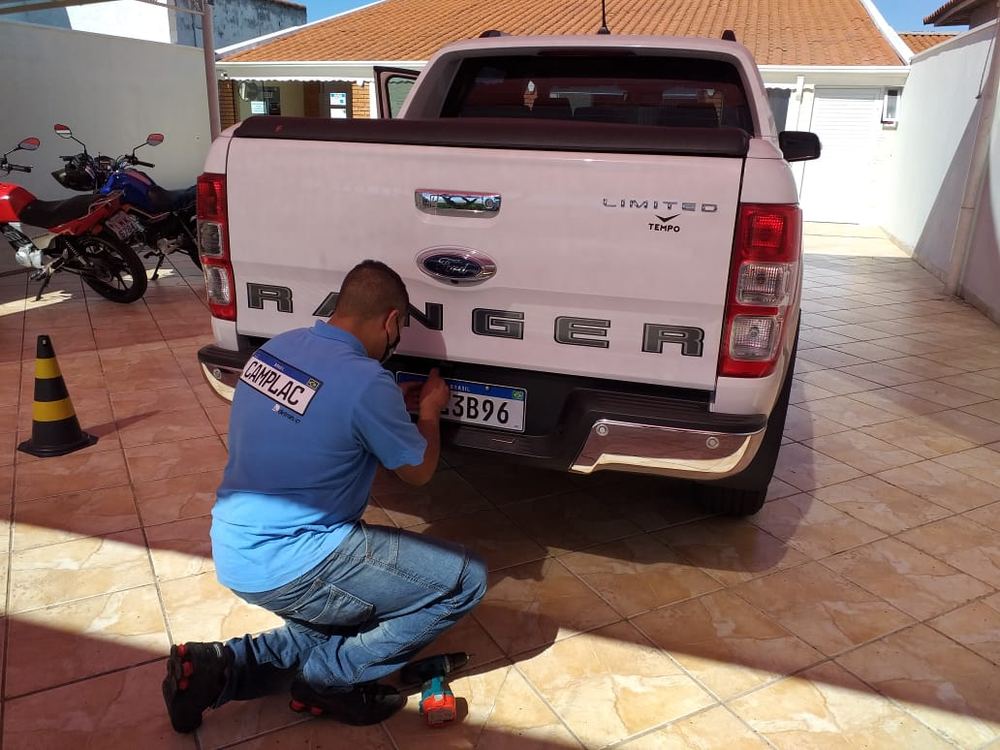 Instalação de placa em Ford Ranger